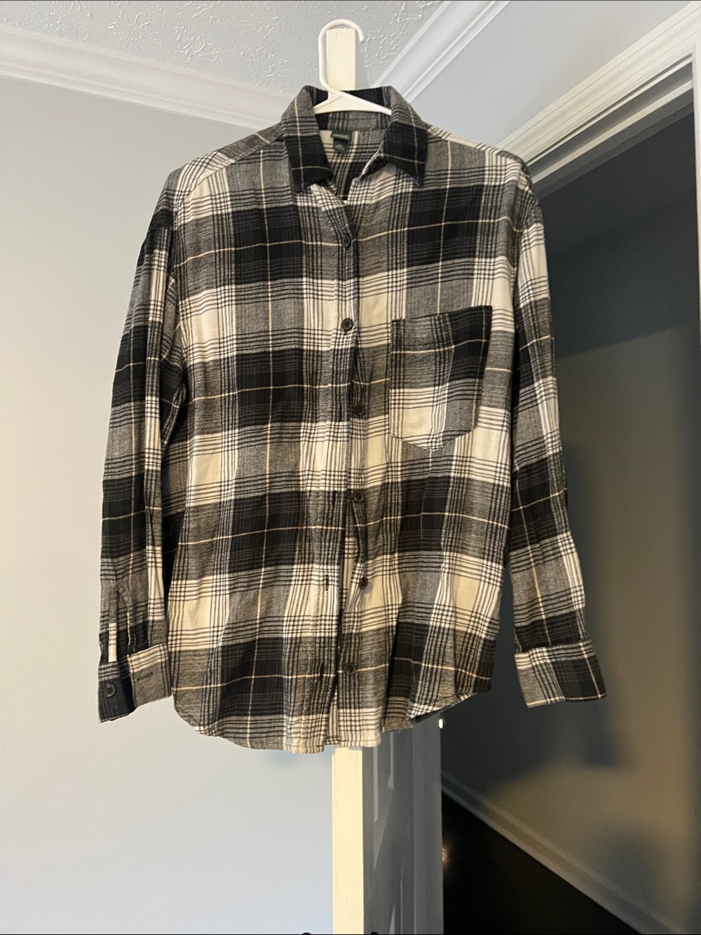 wild fable Black and White Plaid Button-Down Shirt